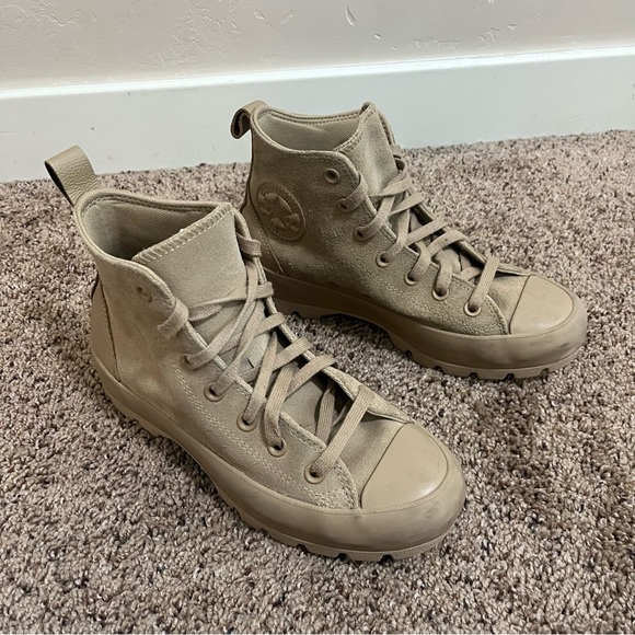 Converse Chuck Taylor Lugged Sneaker Hi Boot 573206C Nomad Khaki Brown Sz 7.5 - Picture 1 of 7